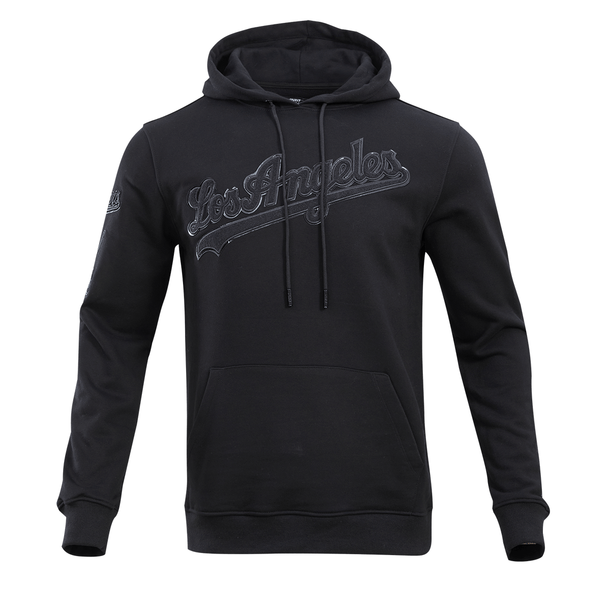 MLB LOS ANGELES DODGERS TRIPLE BLACK MEN'S ZIPPER HOODIE (BLACK)