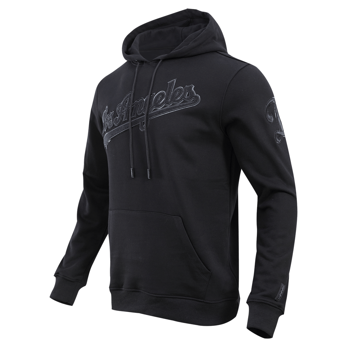 MLB LOS ANGELES DODGERS TRIPLE BLACK MEN'S ZIPPER HOODIE (BLACK)
