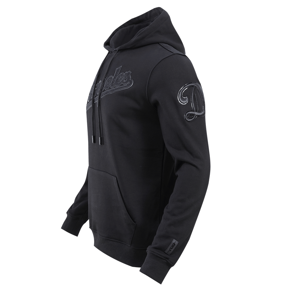 MLB LOS ANGELES DODGERS TRIPLE BLACK MEN'S ZIPPER HOODIE (BLACK)