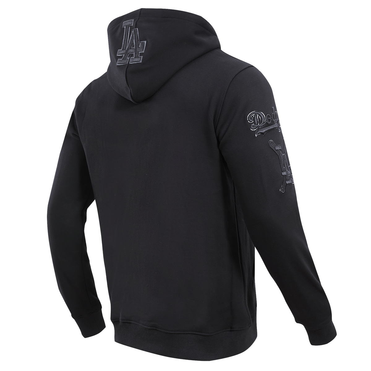 MLB LOS ANGELES DODGERS TRIPLE BLACK MEN'S ZIPPER HOODIE (BLACK)