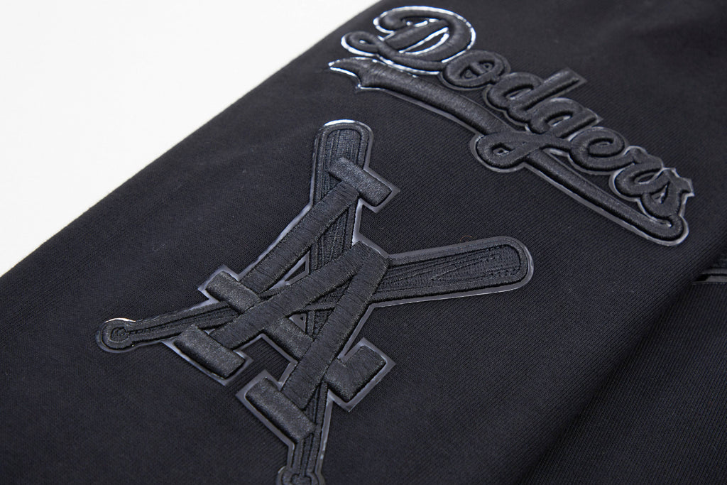 MLB LOS ANGELES DODGERS TRIPLE BLACK MEN'S ZIPPER HOODIE (BLACK)