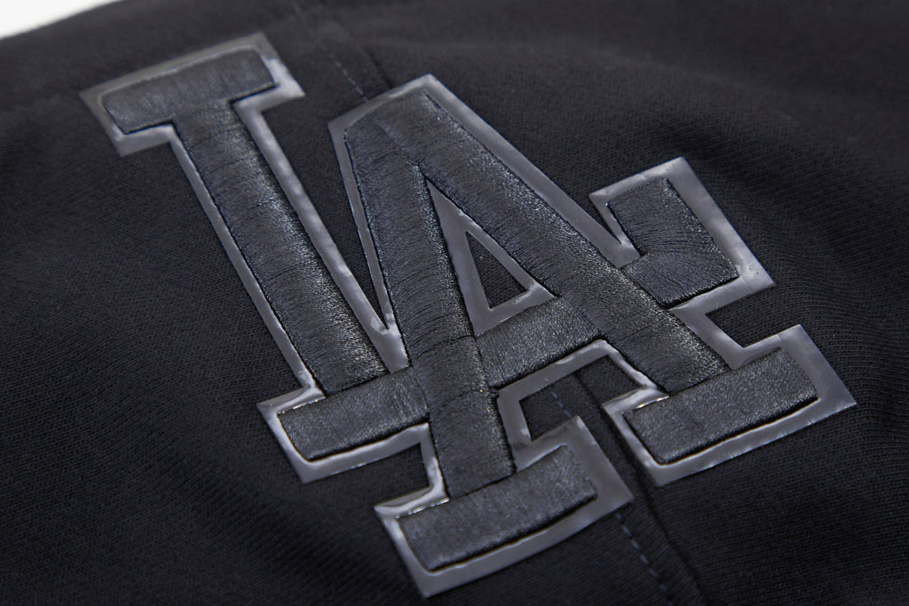 MLB LOS ANGELES DODGERS TRIPLE BLACK MEN'S ZIPPER HOODIE (BLACK)