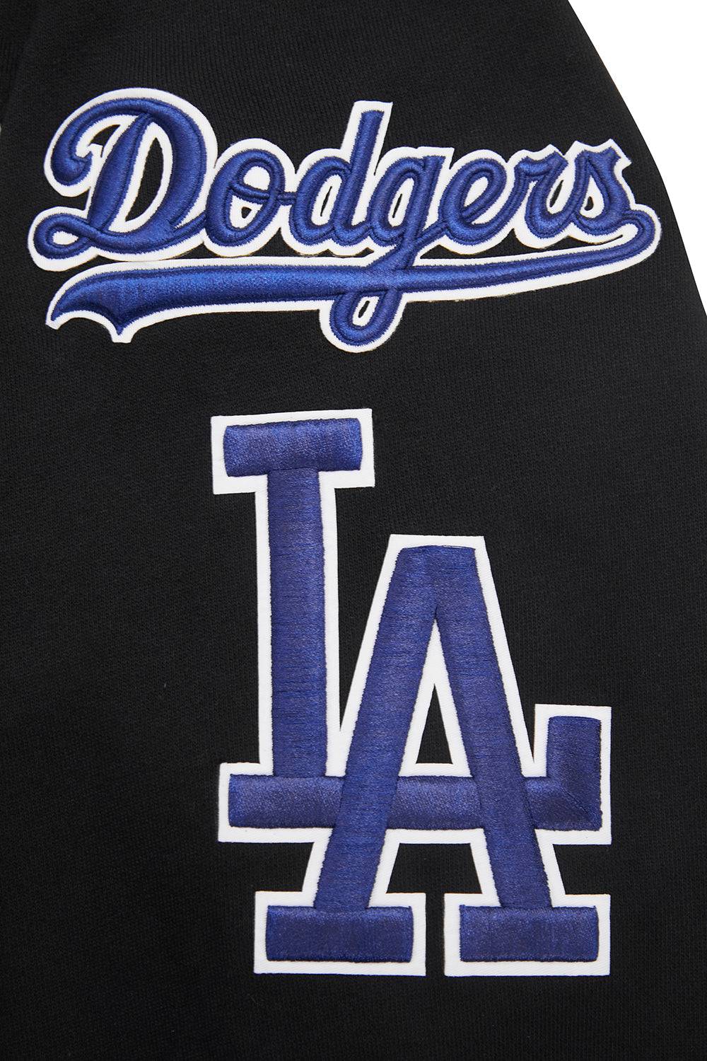 MLB LOS ANGELES DODGERS MASHUP MEN'S RIB CREWNECK (BLACK/DODGER BLUE)