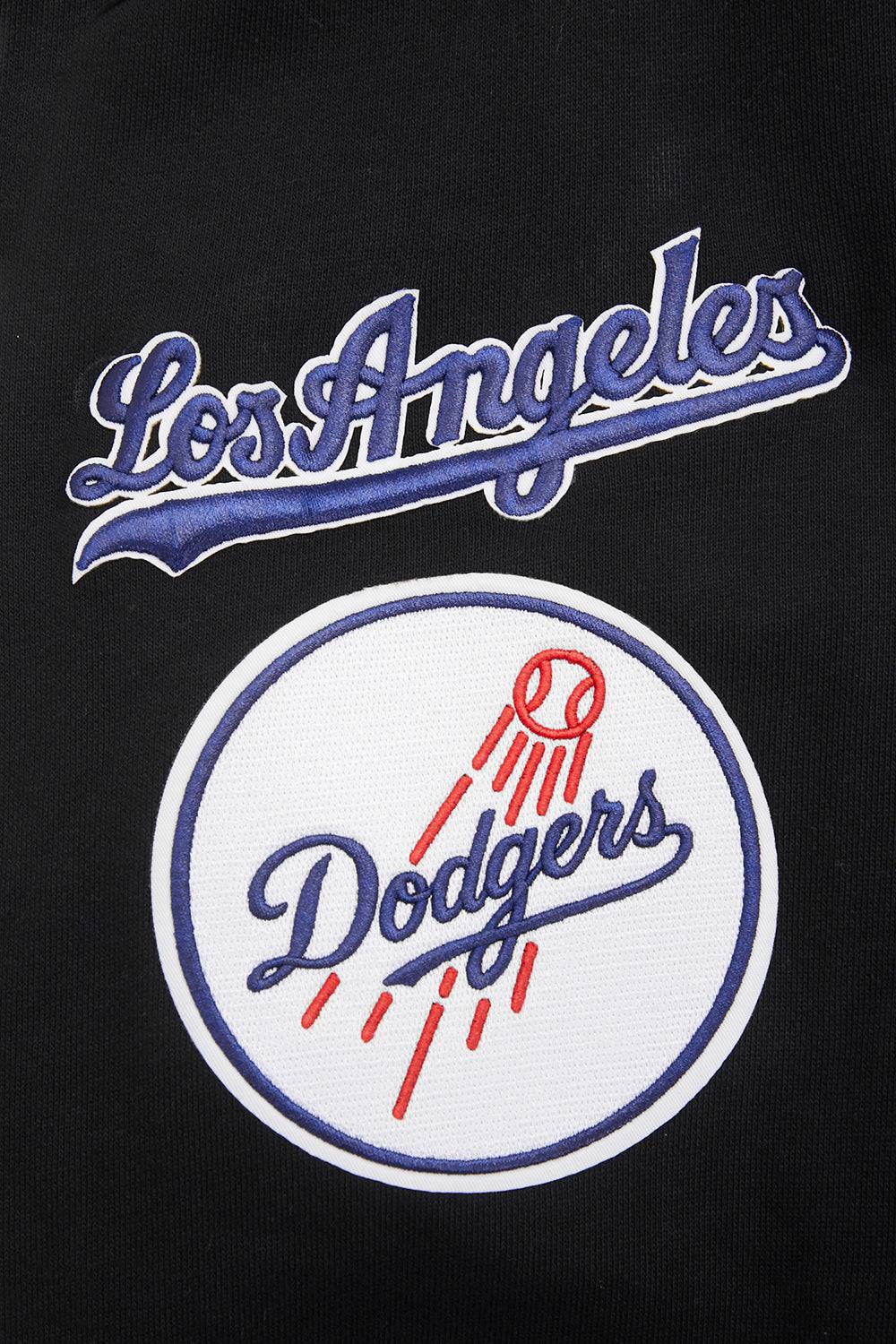 MLB LOS ANGELES DODGERS MASHUP MEN'S RIB CREWNECK (BLACK/DODGER BLUE)