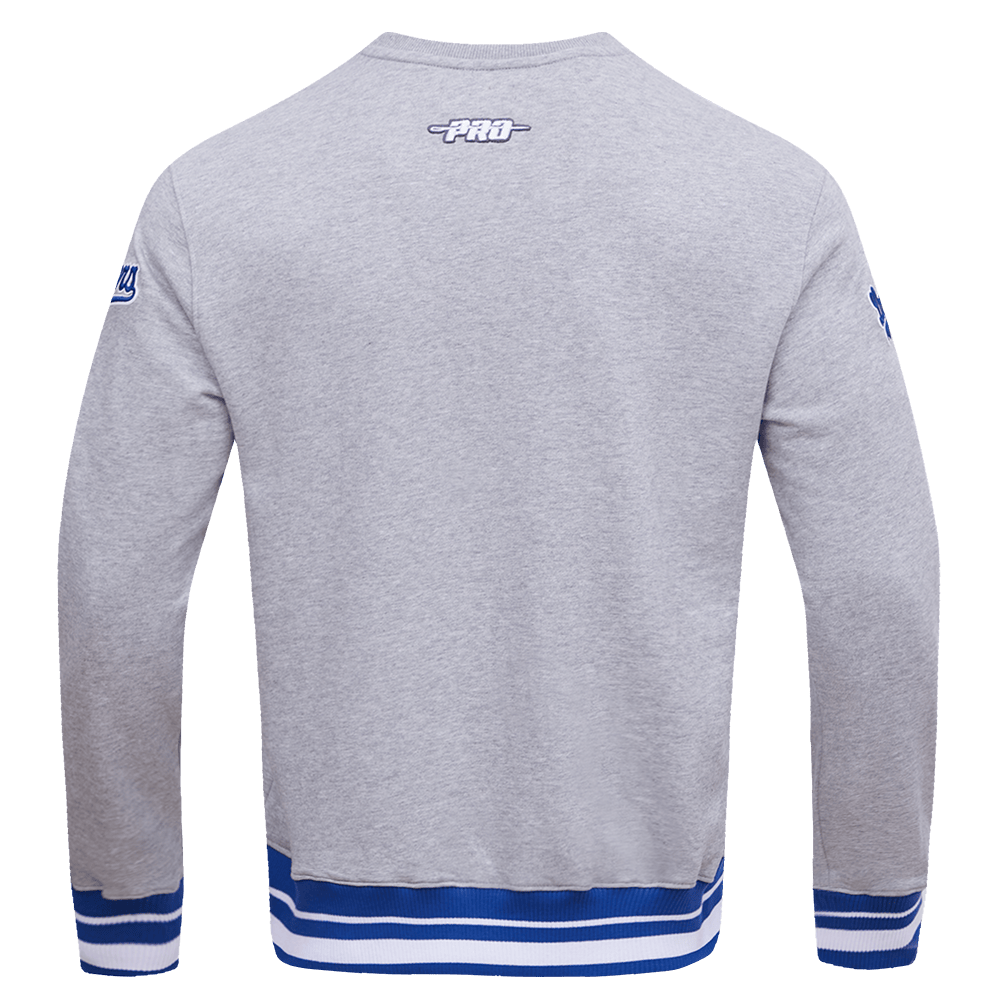 MLB LOS ANGELES DODGERS MASHUP MEN'S RIB CREWNECK (HEATHER GREY/DODGER BLUE)