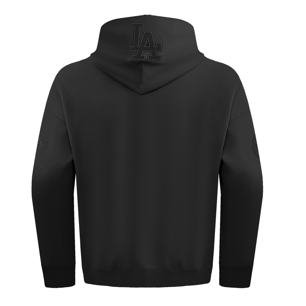 MLB LOS ANGELES DODGERS NEUTRAL DROP SHOULDER MEN'S PULLOVER HOODIE (BLACK)
