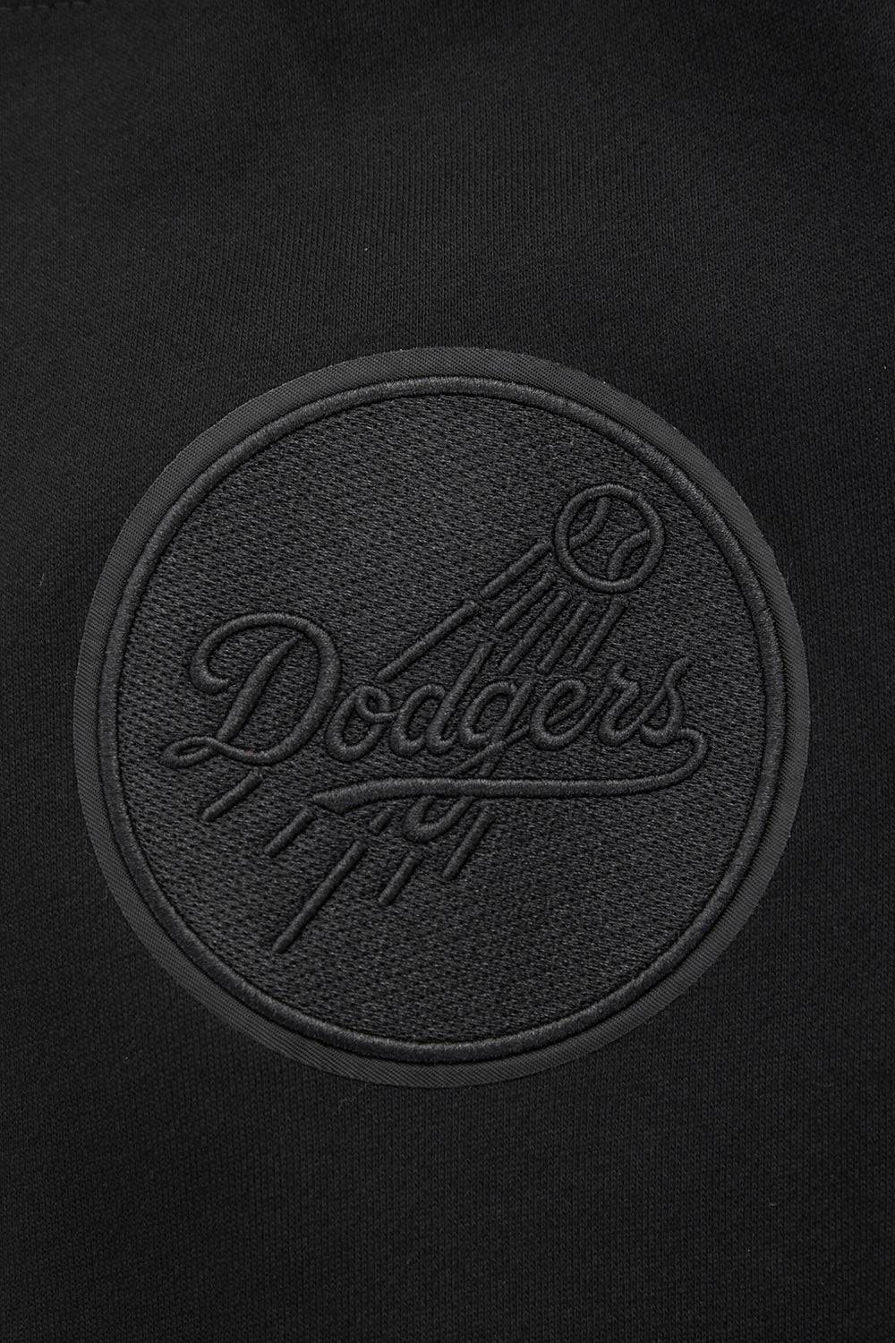 MLB LOS ANGELES DODGERS NEUTRAL DROP SHOULDER MEN'S PULLOVER HOODIE (BLACK)
