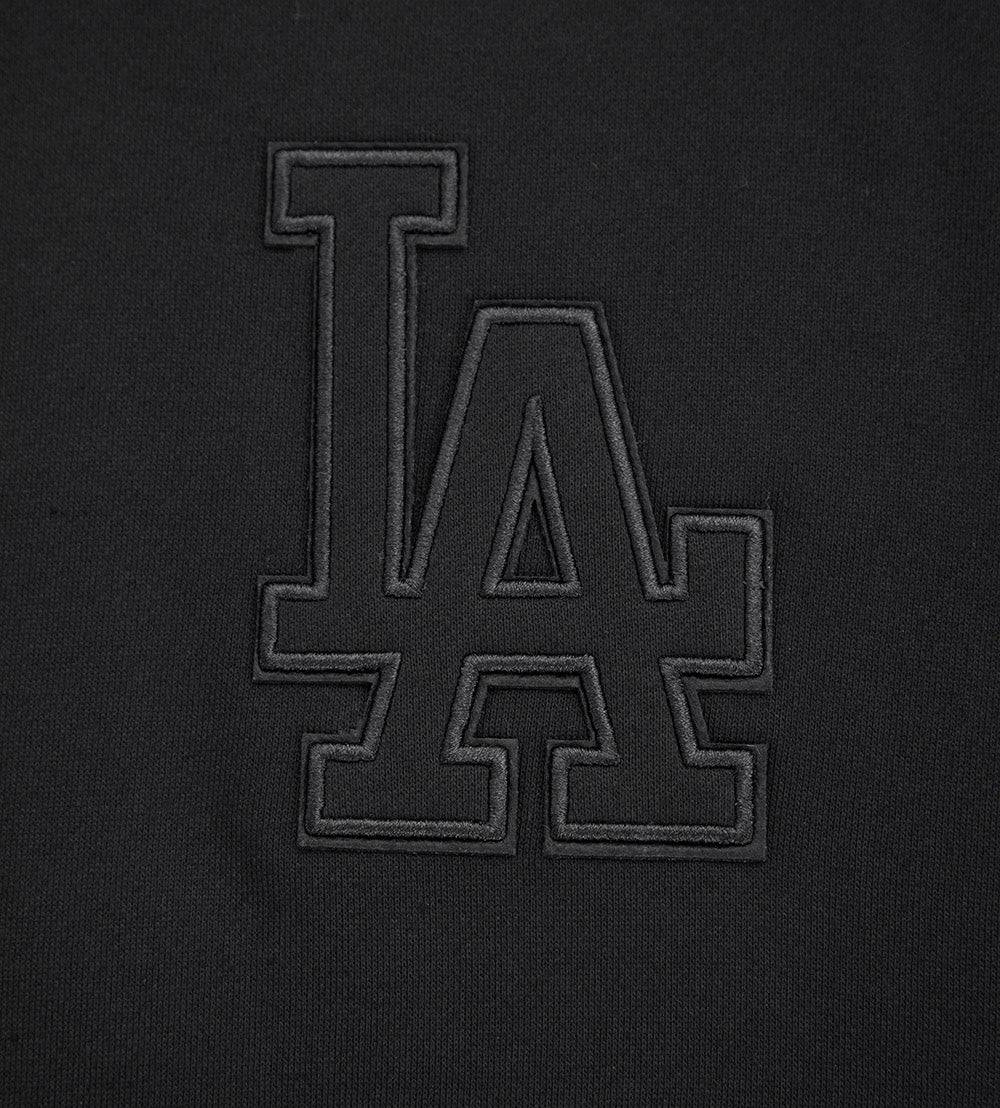 MLB LOS ANGELES DODGERS NEUTRAL DROP SHOULDER MEN'S PULLOVER HOODIE (BLACK)