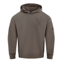 MLB LOS ANGELES DODGERS NEUTRAL DROP SHOULDER MEN'S PULLOVER HOODIE (DARK TAUPE)