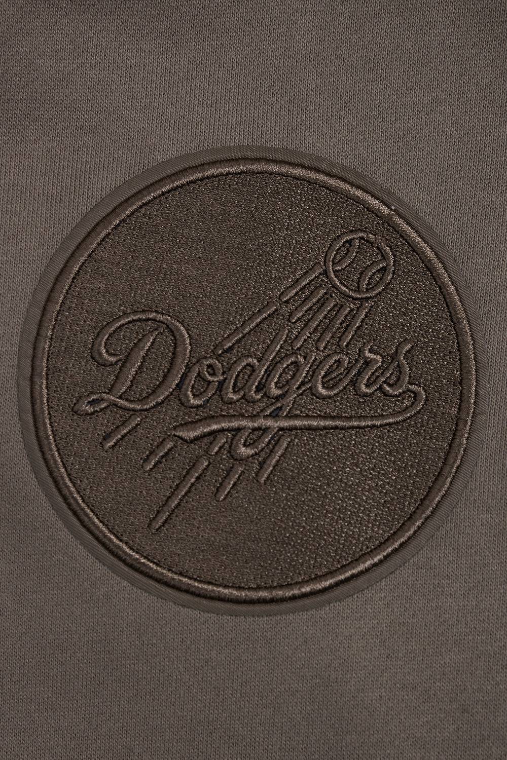 MLB LOS ANGELES DODGERS NEUTRAL DROP SHOULDER MEN'S PULLOVER HOODIE (DARK TAUPE)