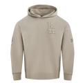MLB LOS ANGELES DODGERS NEUTRAL DROP SHOULDER MEN'S PULLOVER HOODIE (TAUPE)