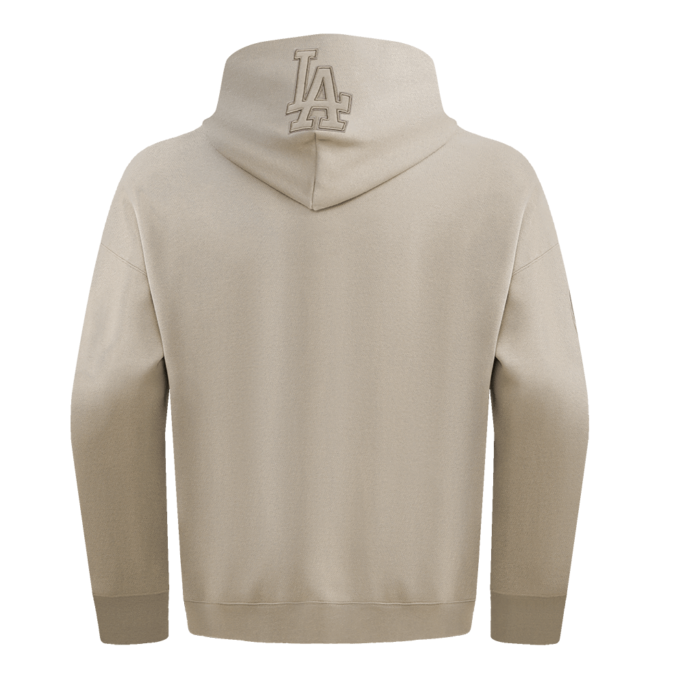 MLB LOS ANGELES DODGERS NEUTRAL DROP SHOULDER MEN'S PULLOVER HOODIE (TAUPE)