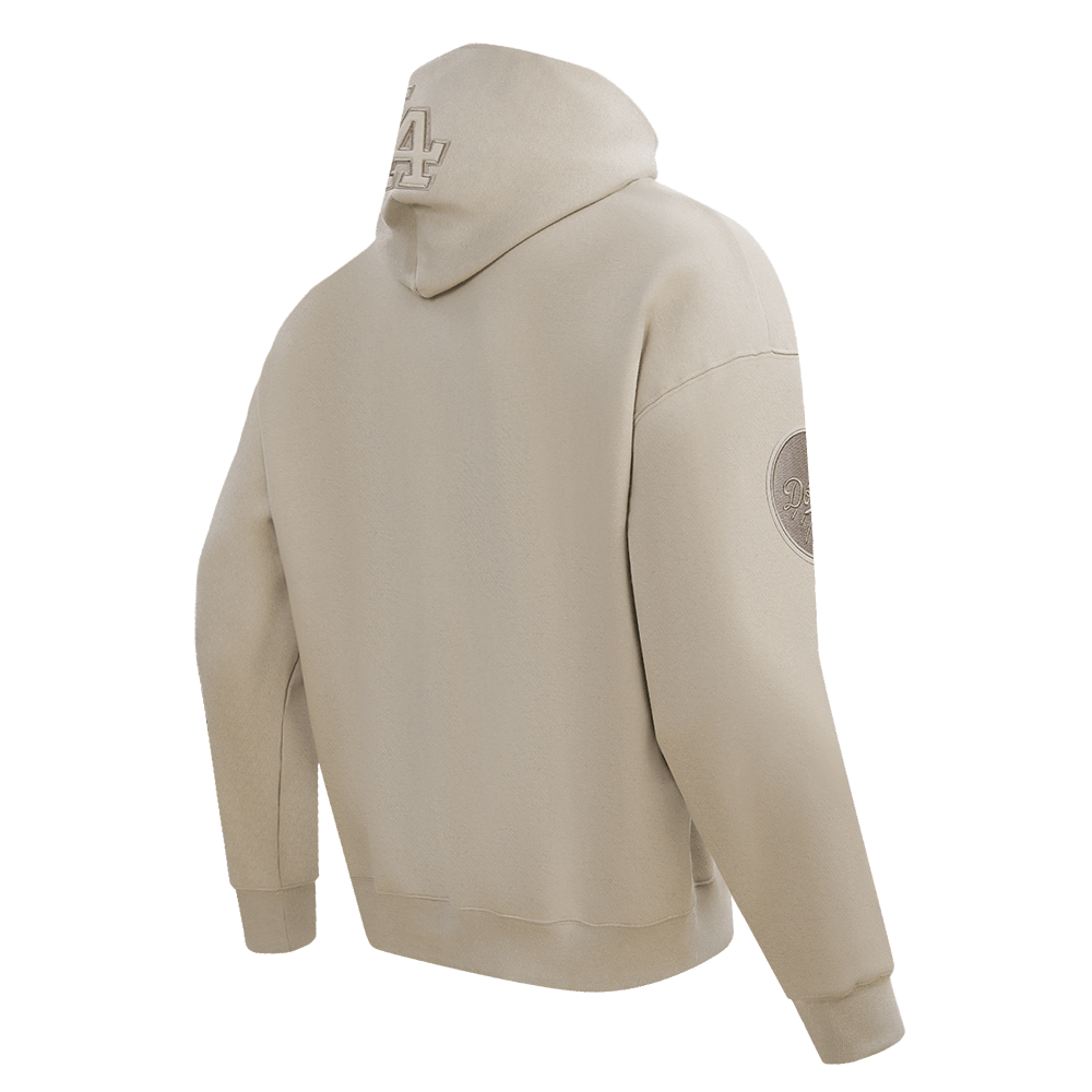 MLB LOS ANGELES DODGERS NEUTRAL DROP SHOULDER MEN'S PULLOVER HOODIE (TAUPE)