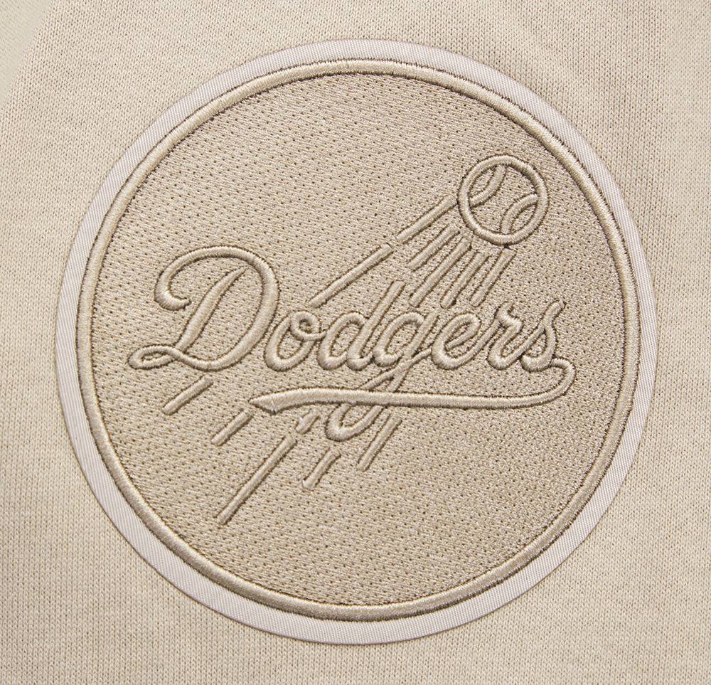 MLB LOS ANGELES DODGERS NEUTRAL DROP SHOULDER MEN'S PULLOVER HOODIE (TAUPE)