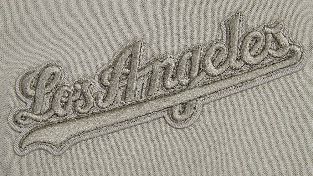 MLB LOS ANGELES DODGERS NEUTRAL DROP SHOULDER FLEECE CREWNECK (TAUPE)