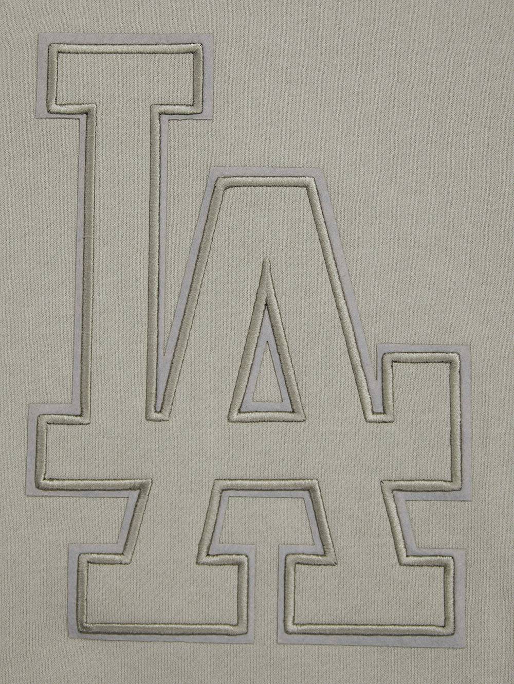 MLB LOS ANGELES DODGERS NEUTRAL DROP SHOULDER FLEECE CREWNECK (TAUPE)