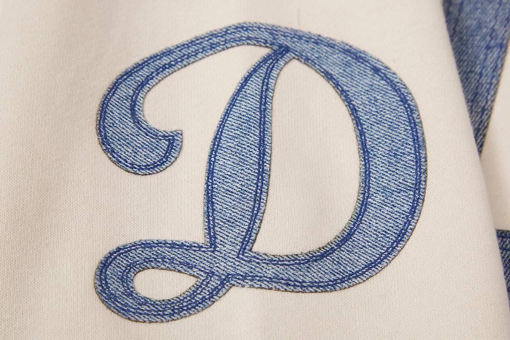 MLB LOS ANGELES DODGERS VARSITY BLUES MEN'S PULLOVER HOODIE (LINEN)
