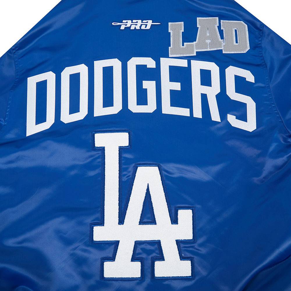 MLB LOS ANGELES DODGERS LETTERMAN MEN'S SATIN JACKET (DODGER BLUE)