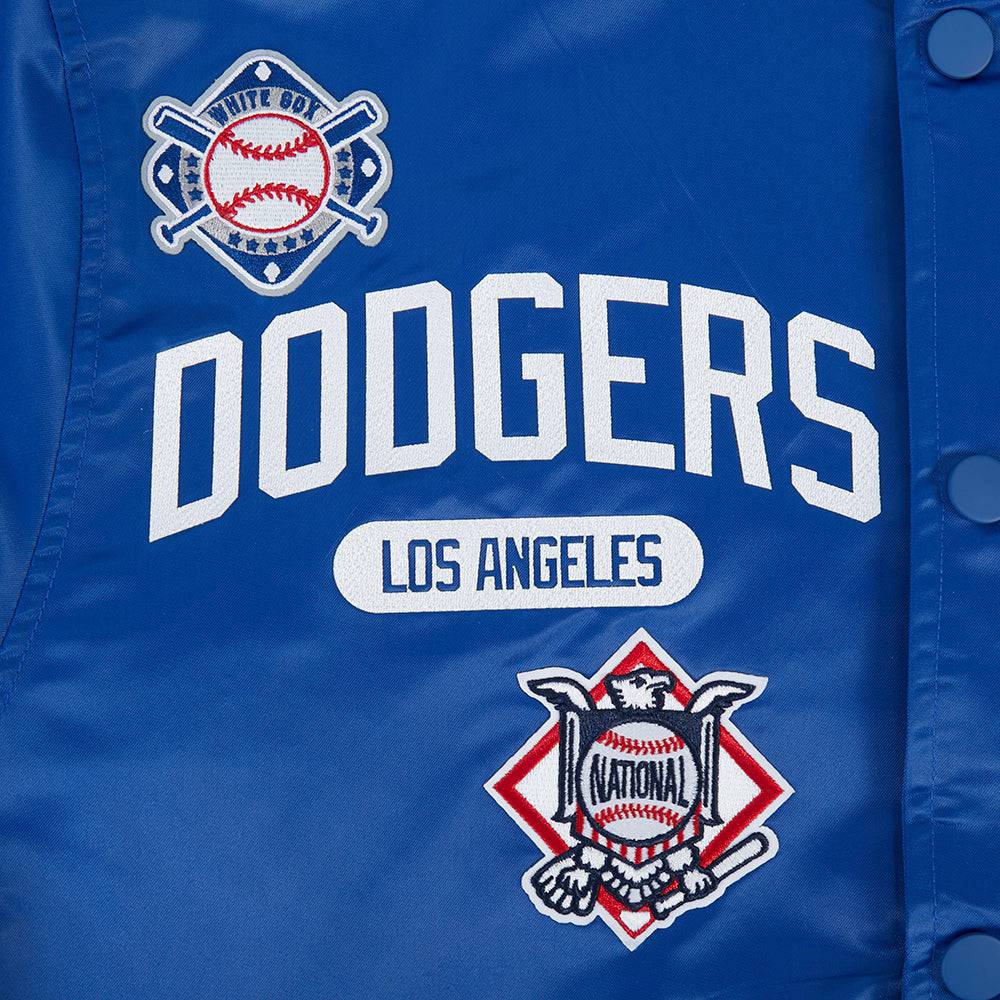 MLB LOS ANGELES DODGERS LETTERMAN MEN'S SATIN JACKET (DODGER BLUE)