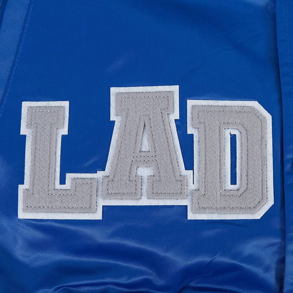 MLB LOS ANGELES DODGERS LETTERMAN MEN'S SATIN JACKET (DODGER BLUE)