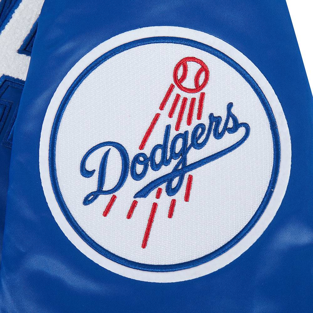 MLB LOS ANGELES DODGERS LETTERMAN MEN'S SATIN JACKET (DODGER BLUE)