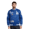 MLB LOS ANGELES DODGERS LETTERMAN MEN'S SATIN JACKET (DODGER BLUE)