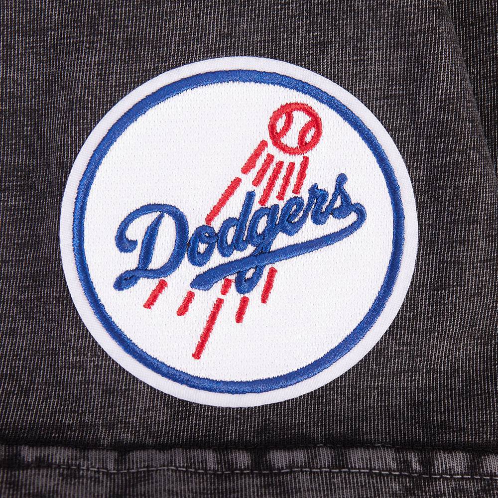 MLB LOS ANGELES DODGERS WASHED JEWELS WOMEN'S S/S BOXY TOP (WASHED BLACK)