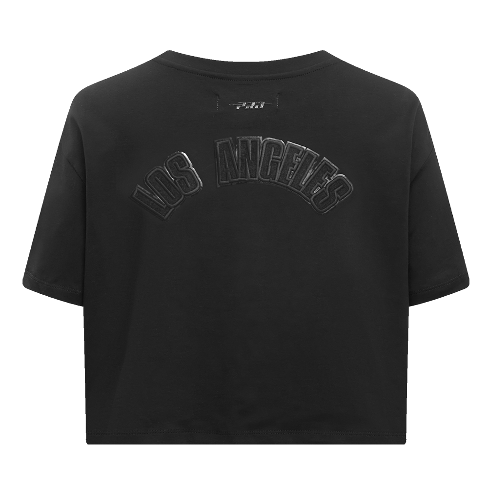MLB LOS ANGELES DODGERS TRIPLE BLACK WOMEN'S BOXY TOP (TRIPLE BLACK)