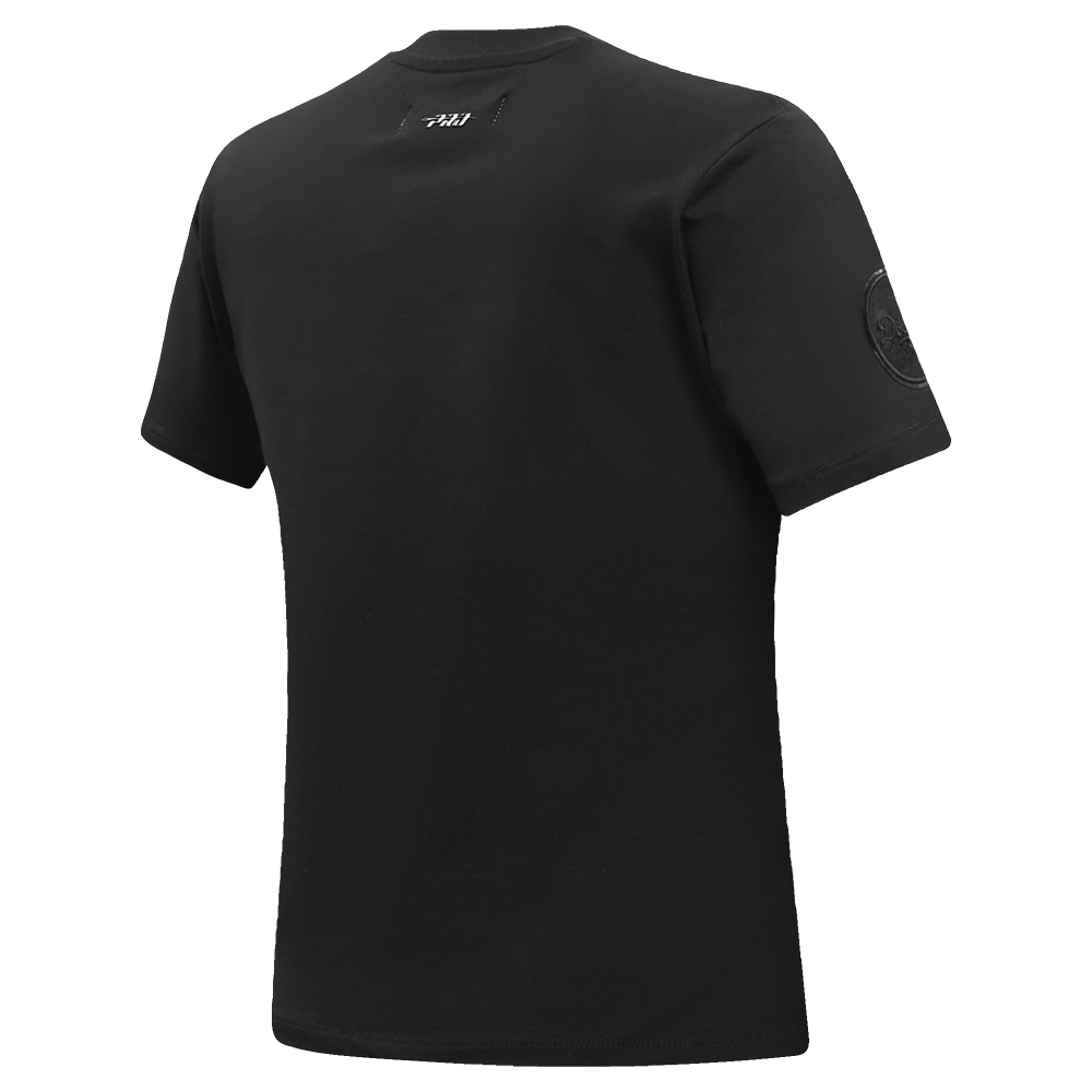 MLB LOS ANGELES DODGERS TRIPLE BLACK WOMEN'S SINGLE JERSEY SLIM FIT TOP (TRIPLE BLACK)