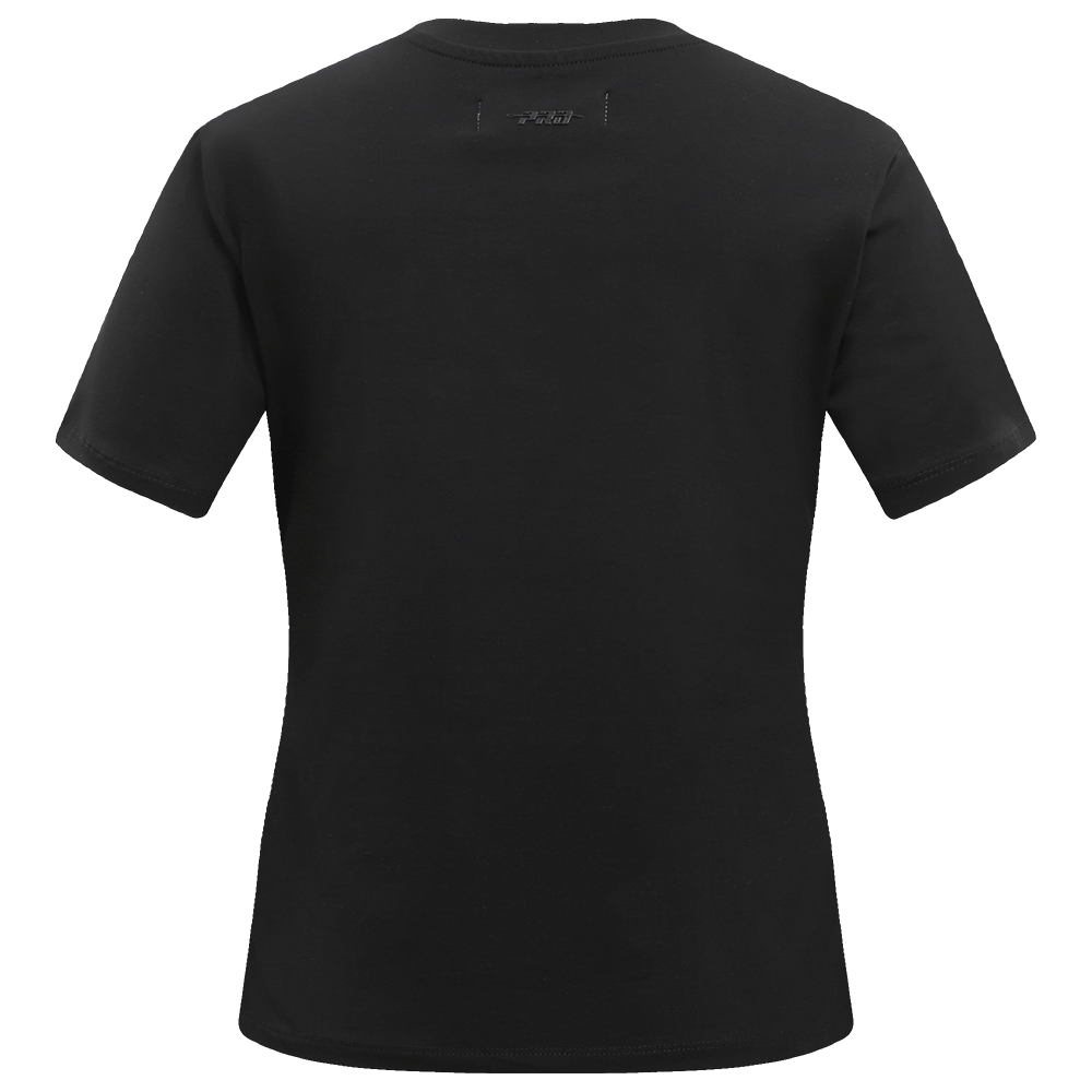 MLB LOS ANGELES DODGERS TRIPLE BLACK WOMEN'S SINGLE JERSEY SLIM FIT TOP (TRIPLE BLACK)