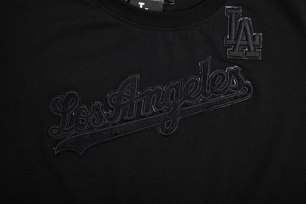 MLB LOS ANGELES DODGERS TRIPLE BLACK WOMEN'S SINGLE JERSEY SLIM FIT TOP (TRIPLE BLACK)