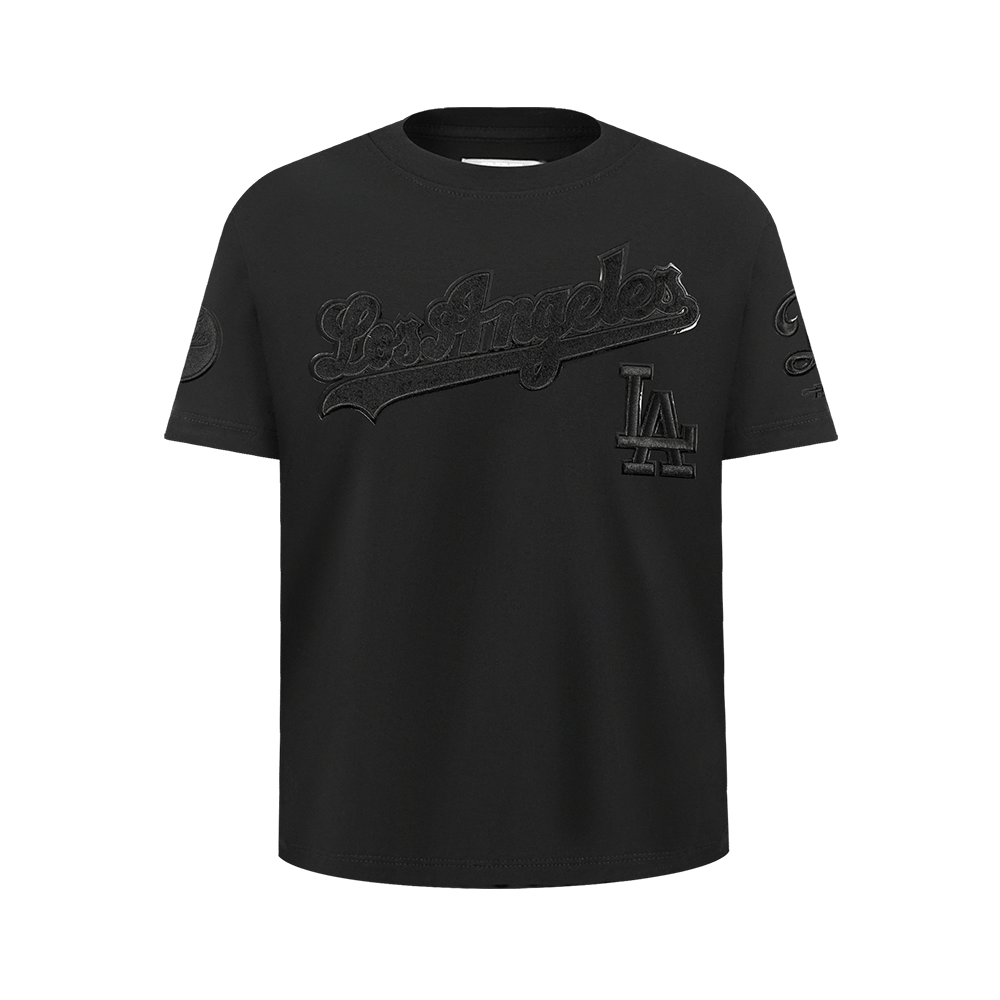 MLB LOS ANGELES DODGERS TRIPLE BLACK BIG BOYS SHORT SLEEVE TOP (BLACK)