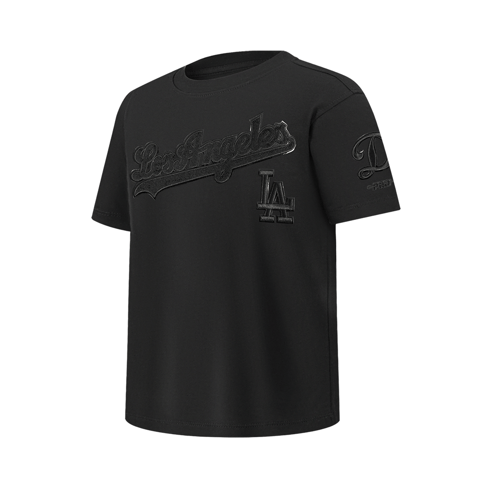 MLB LOS ANGELES DODGERS TRIPLE BLACK BIG BOYS SHORT SLEEVE TOP (BLACK)