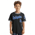 MLB LOS ANGELES DODGERS CLASSIC BIG BOY'S SS STRIPED RIB TOP (BLACK)