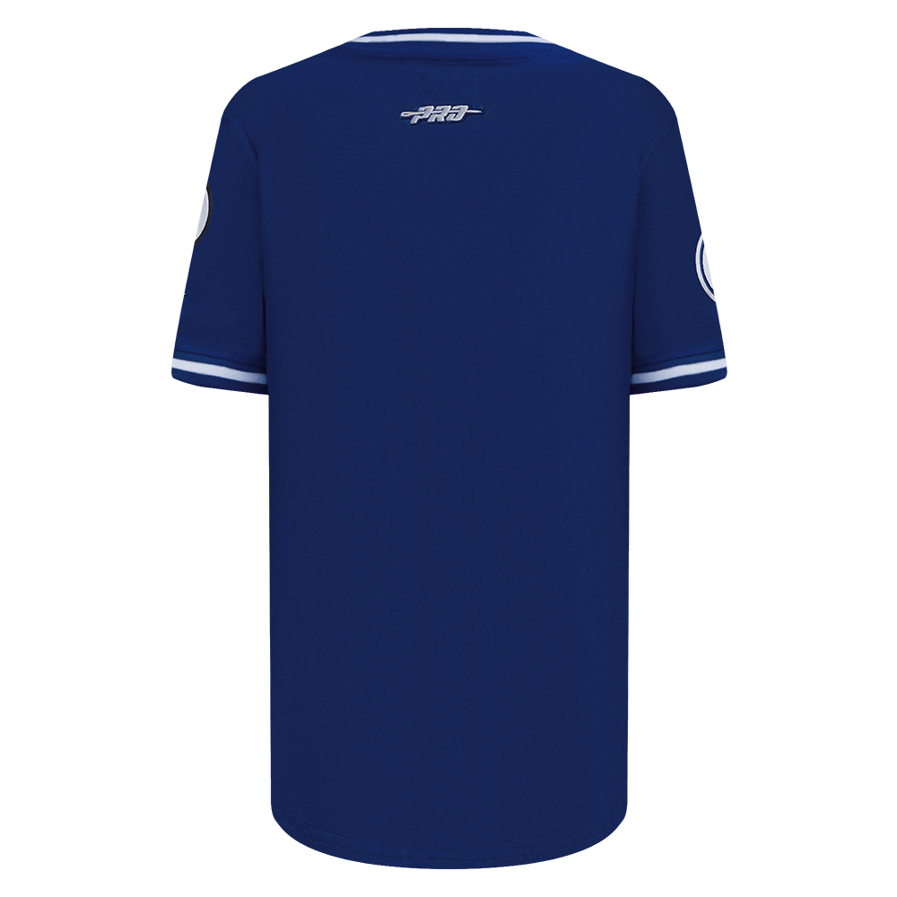 MLB LOS ANGELES DODGERS CLASSIC BIG BOYS SHORT SLEEVE STRIPED RIB TOP (DODGER BLUE)