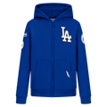 MLB LOS ANGELES DODGERS CLASSIC BIG BOYS FLEECE FULL ZIP HOODIE (DODGER BLUE)