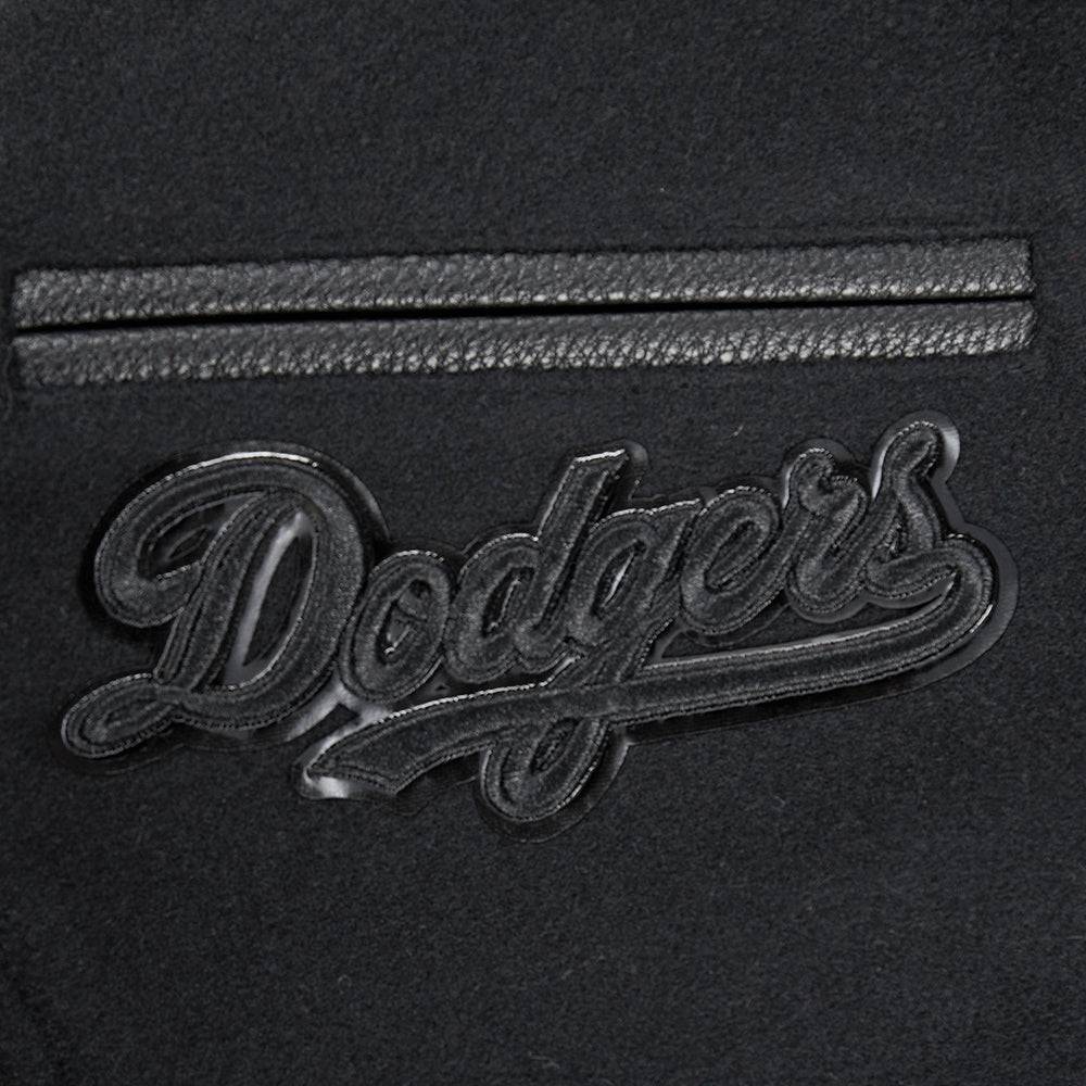 CHAQUETA UNIVERSITARIA DE LANA MLB LOS ANGELES DODGERS TRIPLE BLACK PARA NIÑOS GRANDES (NEGRO JET)