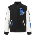 MLB LOS ANGELES DODGERS CLASSIC BIG BOYS WOOL VARSITY JACKET (BLACK/WHITE)