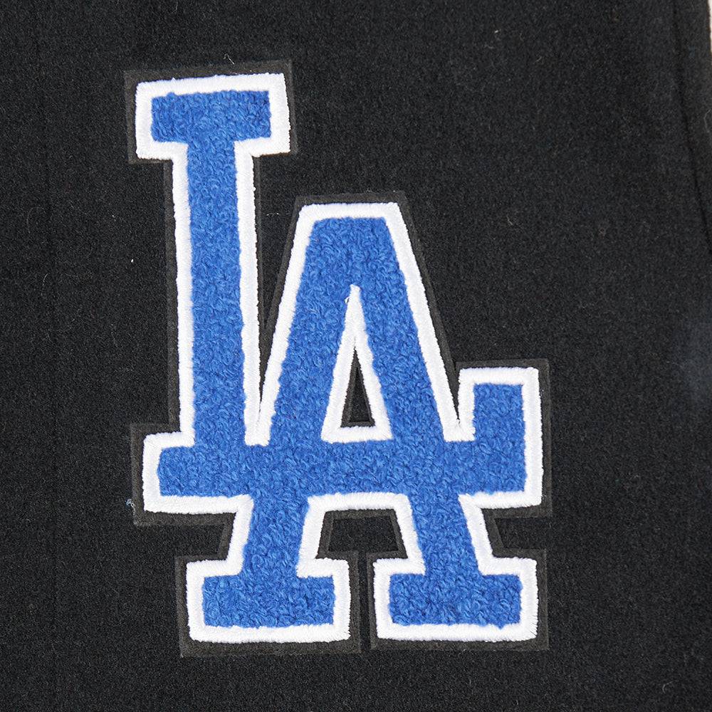 MLB LOS ANGELES DODGERS CLASSIC BIG BOYS WOOL VARSITY JACKET (BLACK/WHITE)