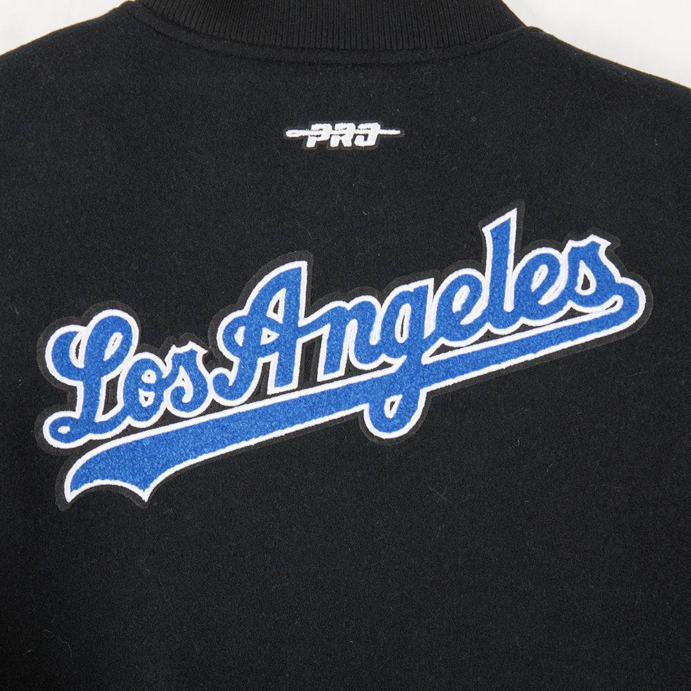 MLB LOS ANGELES DODGERS CLASSIC BIG BOYS WOOL VARSITY JACKET (BLACK/WHITE)
