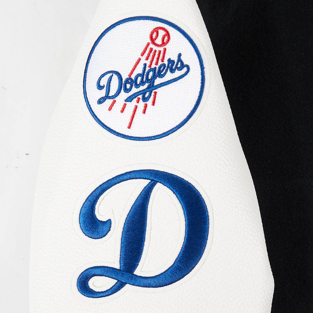 MLB LOS ANGELES DODGERS CLASSIC BIG BOYS WOOL VARSITY JACKET (BLACK/WHITE)