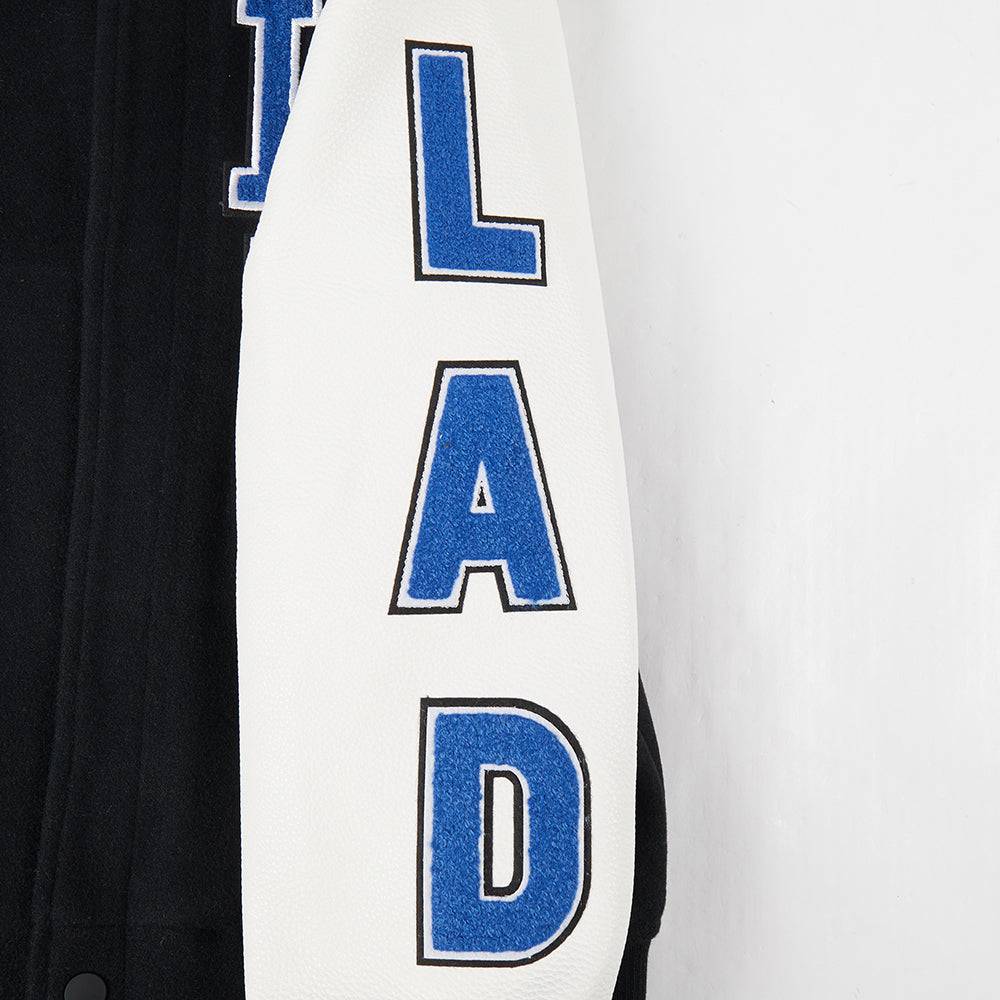 MLB LOS ANGELES DODGERS CLASSIC BIG BOYS WOOL VARSITY JACKET (BLACK/WHITE)