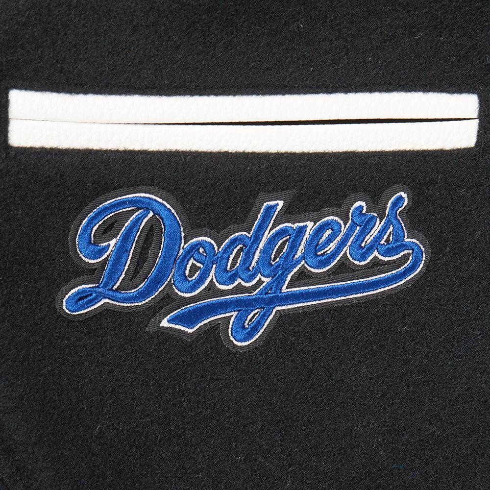 MLB LOS ANGELES DODGERS CLASSIC BIG BOYS WOOL VARSITY JACKET (BLACK/WHITE)