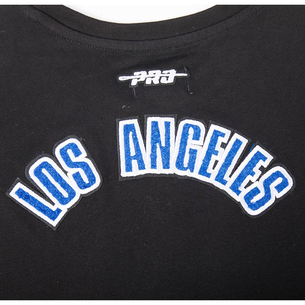 MLB LOS ANGELES DODGERS CLASSIC BIG GIRLS SHORT SLEEVE BOXY TOP (BLACK)