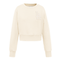 MLB LOS ANGELES DODGERS NEUTRAL BIG GIRLS FLEECE CREWNECK (TAUPE)