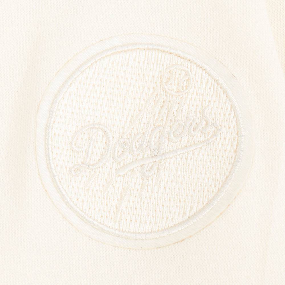 MLB LOS ANGELES DODGERS NEUTRAL BIG GIRLS FLEECE CREWNECK (EGGSHELL)