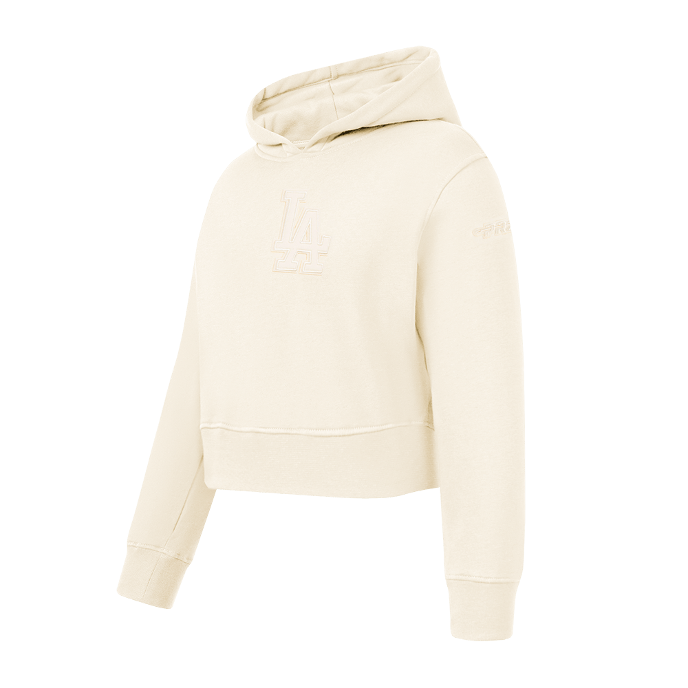 MLB LOS ANGELES DODGERS SUDADERA DE FELPA CON CAPUCHA PO PARA NIÑAS GRANDES NEUTRA (BEIGE)