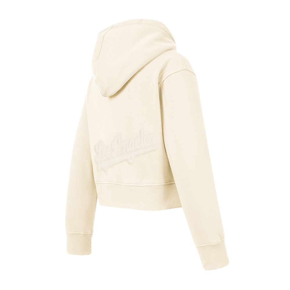 MLB LOS ANGELES DODGERS SUDADERA DE FELPA CON CAPUCHA PO PARA NIÑAS GRANDES NEUTRA (BEIGE)