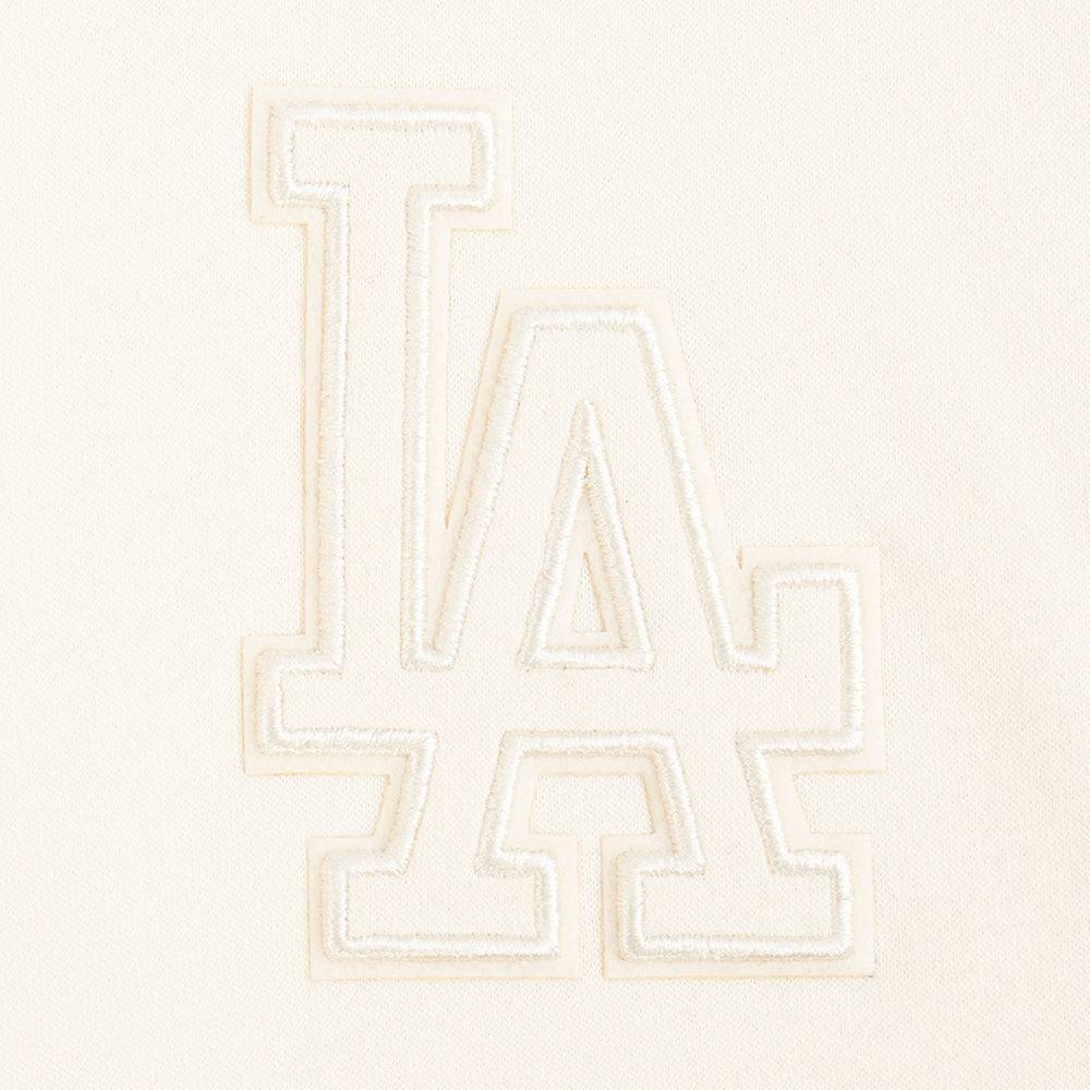 MLB LOS ANGELES DODGERS SUDADERA CON CAPUCHA DE POLAR PARA NIÑAS GRANDES NEUTRA (CASCARA DE HUEVO)