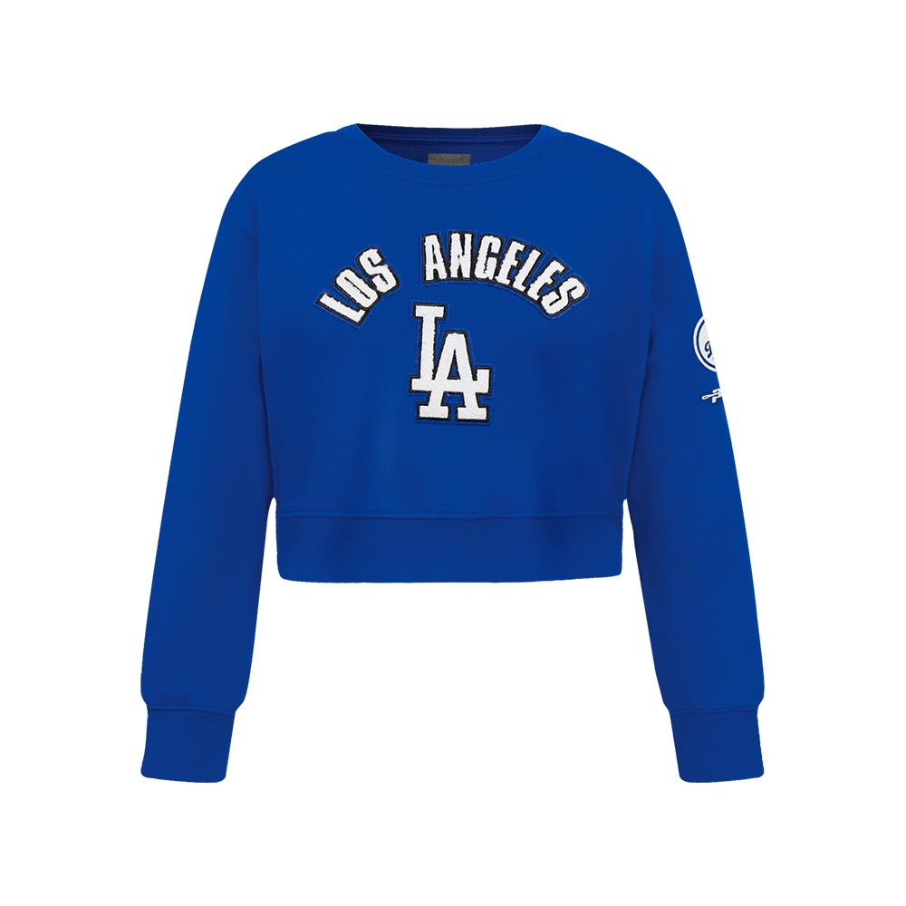 MLB LOS ANGELES DODGERS CLASSIC BIG GIRLS FLEECE CREWNECK (DODGER BLUE)